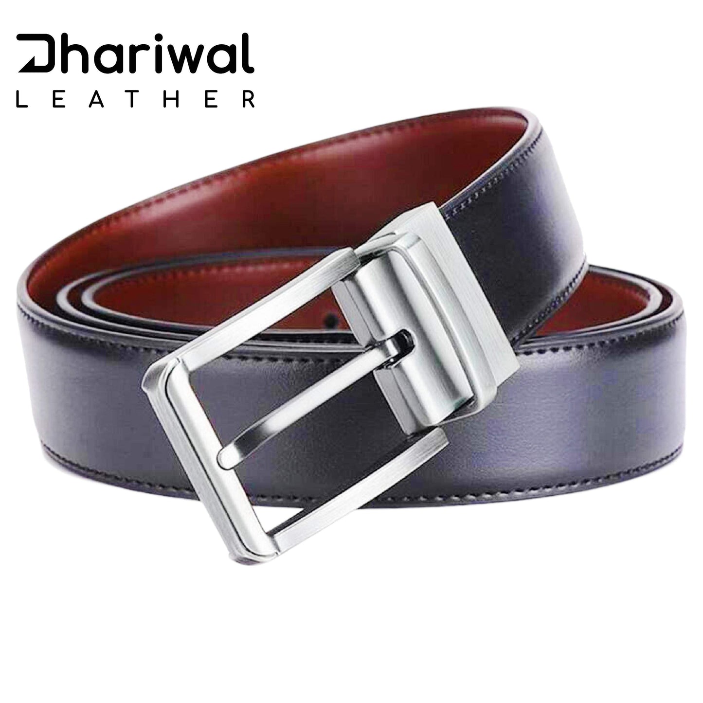 Reversible, 33mm, Double sided, Black & Brown, Dress Belt