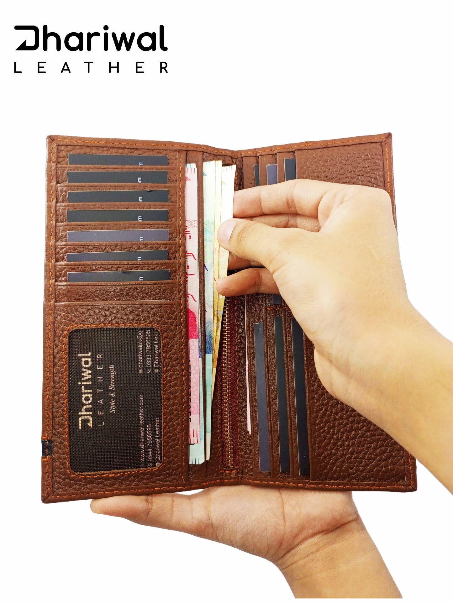 LONG Milled leather Wallet.