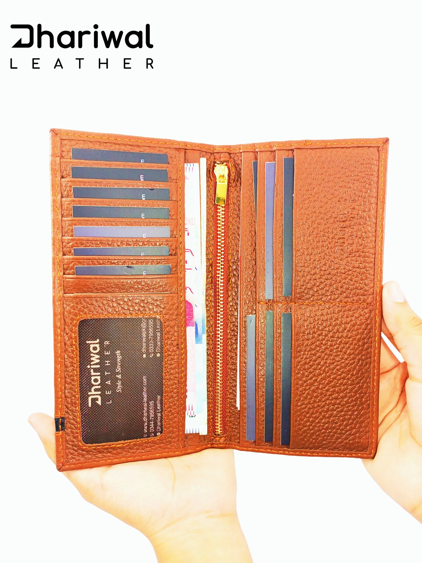 LONG Milled leather Wallet.